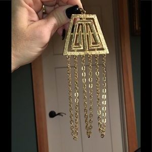 ORNK Gold Tone Vintage Statement Pendant